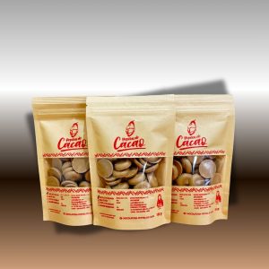 Obleas de pasta de macambo con maracuyá liofilizada